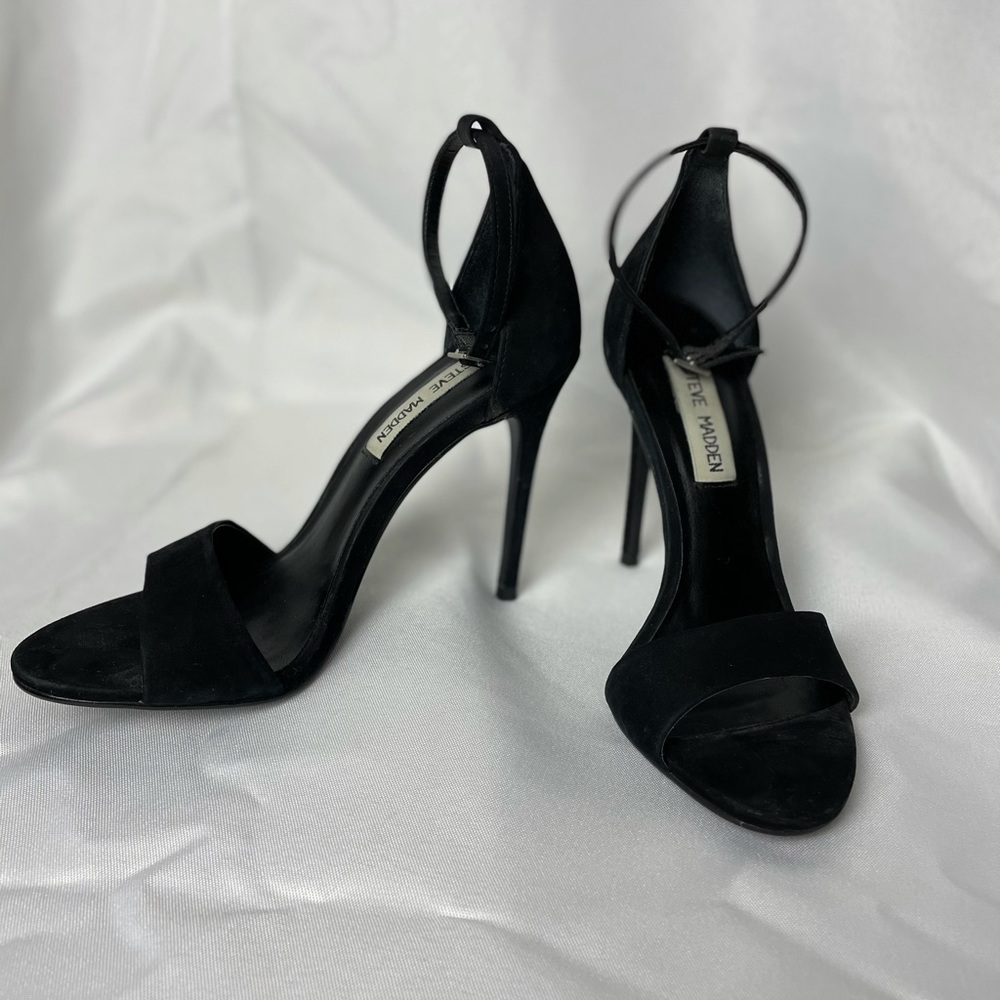 Steve Madden Black Suede Heels